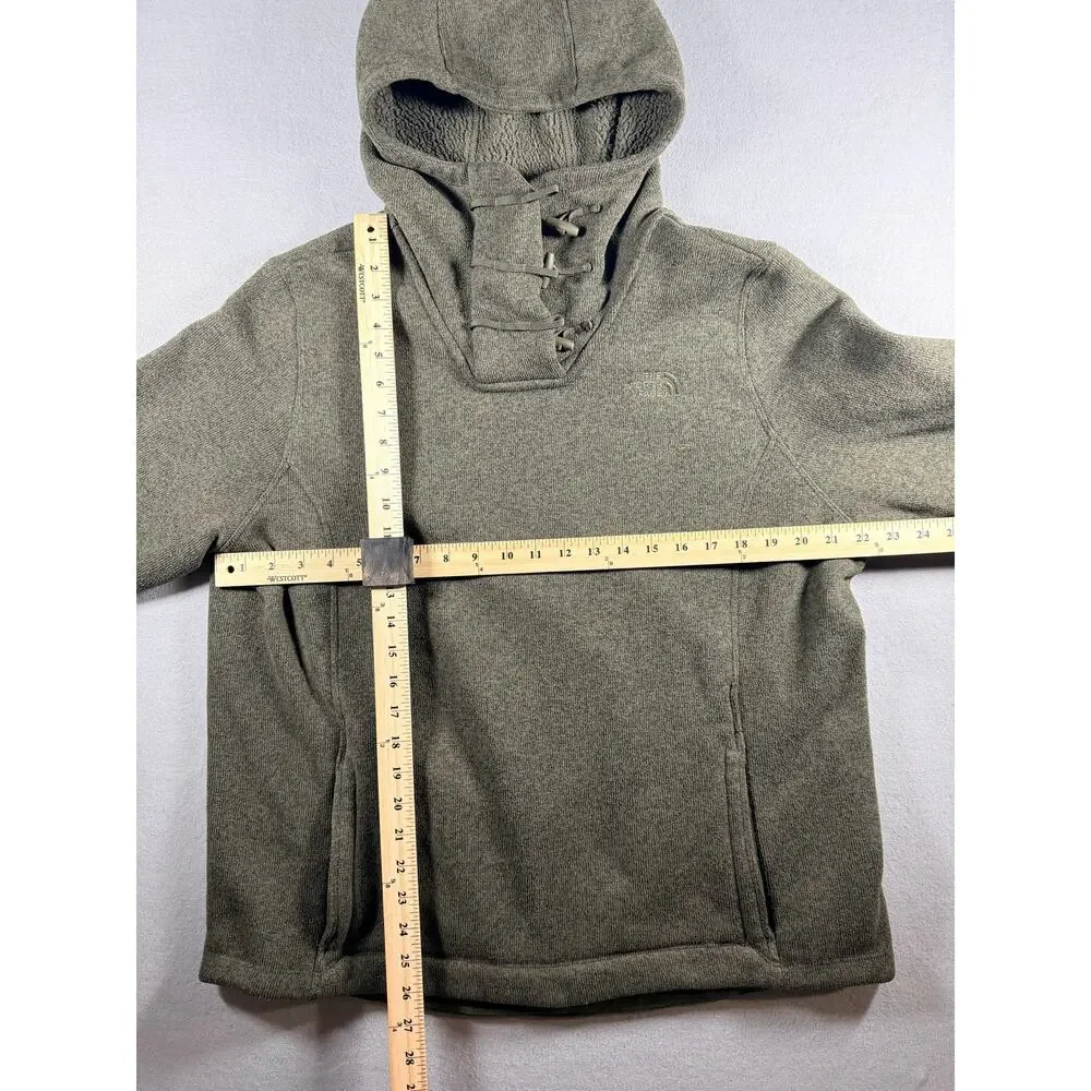 THE NORTH FACE HOODED PULLOVER FLEECE OLIVE GREEN WOMEN’S XXL